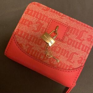 Juicy Couture Red Wallet with Gold Key Charm